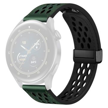 Huawei Watch GT 3 42mm / GT 3 Pro 20mm Veganes Lederband mit Löchern Design Uhrenarmband - Grün