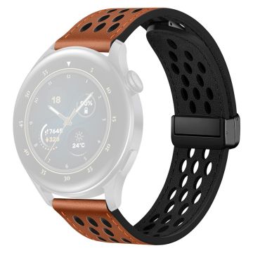 Huawei Watch GT 3 42mm / GT 3 Pro 20mm Veganes Lederband mit Löchern Design Uhrenarmband - Braun