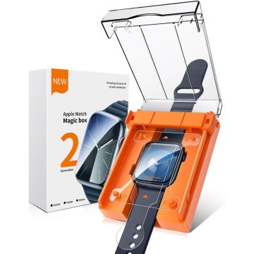 2er-Pack Watch Displayschutzfolie Apple Watch SE (2022) / SE (2023) / SE / Series 6 / 5 / 4 44mm Watch Biegsame Verbundfolie mit Hilfswerkzeug