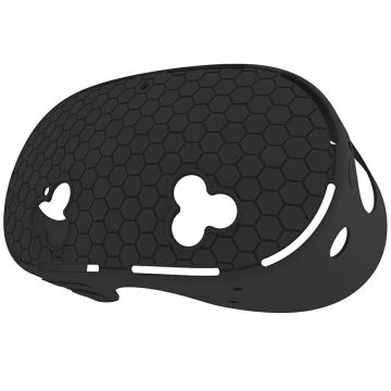 Meta Quest 3S VR Silikonhülle Honeycomb Textur Wärmeableitung Anti-Drop Cover - Schwarz