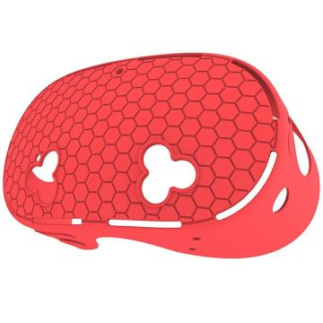 Meta Quest 3S VR Silikonhülle Honeycomb Textur Wärmeableitung Anti-Drop Cover - Rot