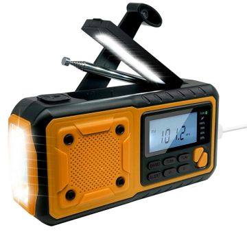 Outdoor Solar Power Handkurbel AM FM Notfall Radio Taschenlampe 4000mAh Power Bank