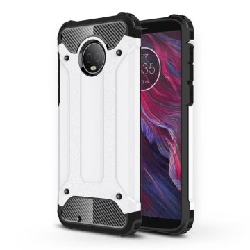 Motorola Moto G6 armor guard hybrid Hülle - Weiß