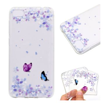 Asus Zenfone 4 Max 5.2 (ZC520KL) Muster weich TPU Hülle - Two Butterflies