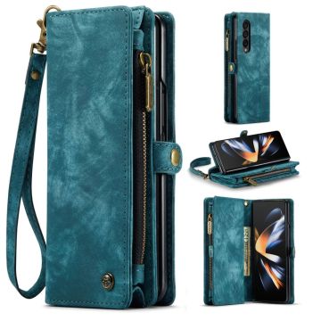 CaseMe Samsung Galaxy Z Fold4 brieftasche mit Reißverschluss - Blau