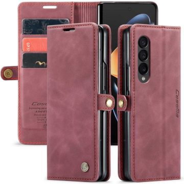 CaseMe Samsung Galaxy Z Fold4 Vintage- hülle - Weinrot