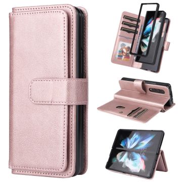 10- Schlitze Geldhülle für Samsung Galaxy Z Fold4 - Roségold