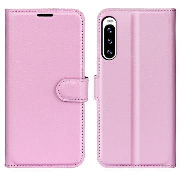 Klassische Sony Xperia 10 V Flip Hülle - Rosa