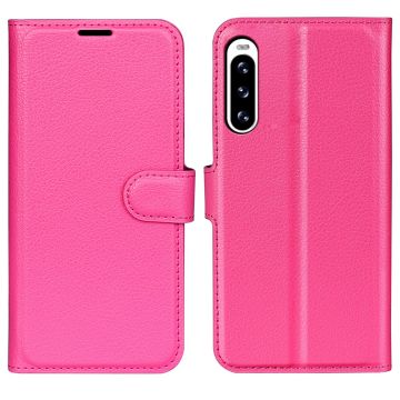 Klassische Sony Xperia 10 V Flip Hülle - Rosa