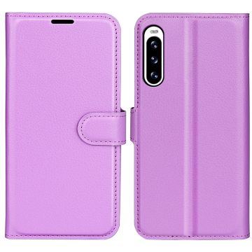 Klassische Sony Xperia 10 V Flip Hülle - Violett