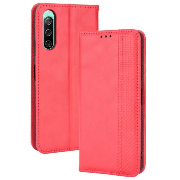 Bofink Vintage Sony Xperia 10 V Ledertasche - Rot