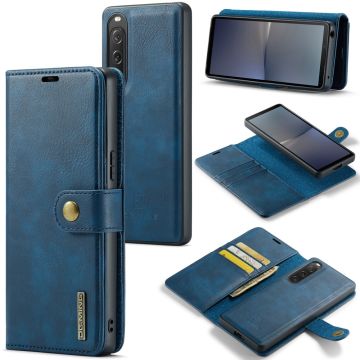 DG.MING Sony Xperia 10 V 2-in-1 brieftasche hülle - Blau