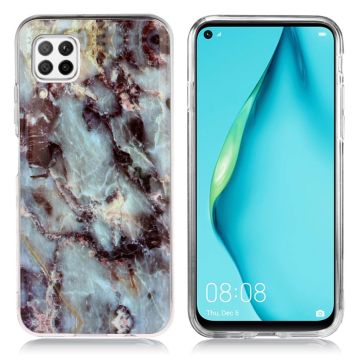 Marble Design Huawei P40 Lite / Huawei Nova 6 SE handyhülle - Aquamarin / Schwarzer Marmor