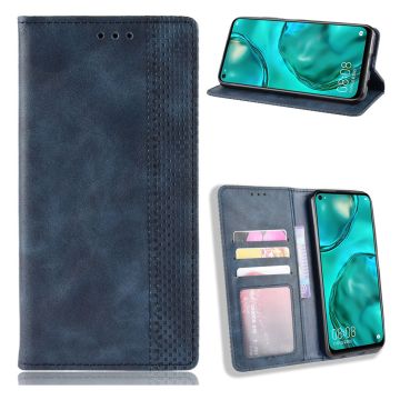 Bofink Vintage Huawei P40 Lite / Huawei Nova 6 SE Leder hülle - Blau