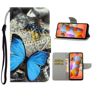 Wonderland Huawei P40 Lite / Huawei Nova 6 SE flip hülle - Blauer Schmetterling