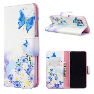 Wonderland Huawei P40 Lite / Huawei Nova 6 SE flip hülle - Blauer Schmetterling