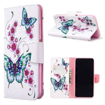 Wonderland Huawei P40 Lite / Huawei Nova 6 SE flip hülle - Schmetterling Und Blumen