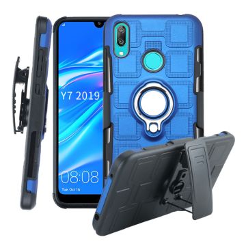 Huawei Y7 2019 Hybrid-Hülle im geometrischen Muster - Babyblau