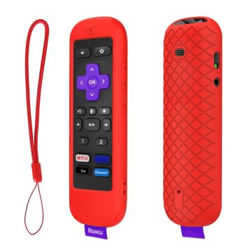 Roku Ultra 2022 Silikonhülle mit Riemen - Rot