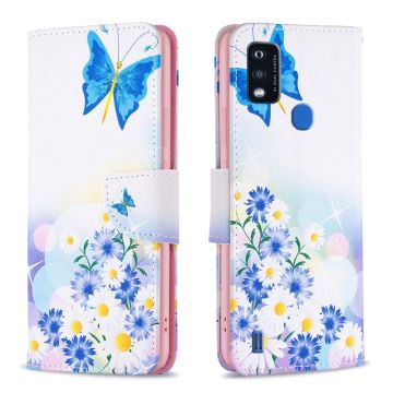 Wonderland ZTE Blade A51 flip hülle - Schmetterling Und Blumen