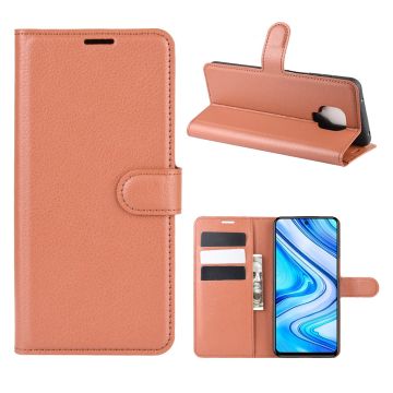 Klassische Xiaomi Redmi Note 9 Pro / Xiaomi Redmi Note 9S / Xiaomi Redmi Note 9 Pro Max Flip Hülle - Braun