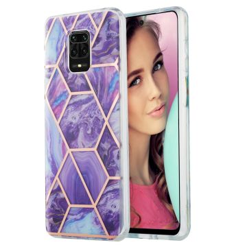 Marble Design Xiaomi Redmi Note 9 Pro Max / Xiaomi Redmi Note 9 Pro / Xiaomi Redmi Note 9S handyhülle - Dunkelviolett
