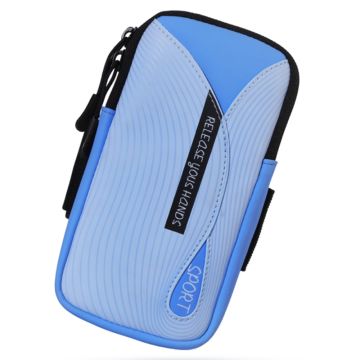 Universelle Leder-Armbandtasche für 6,8 Zoll Handy - Lake Blue