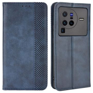 Bofink Vintage Vivo X80 Pro Leder hülle - Blau