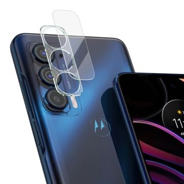 IMAK Motorola Edge (2021) HD gehärtetes Glas Kamera Objektivschutz + Objektivkappe