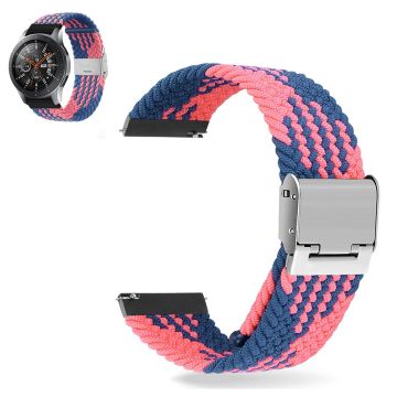 20mm Universal Elastisch Nylon Uhrenarmband - Blau / Rosa