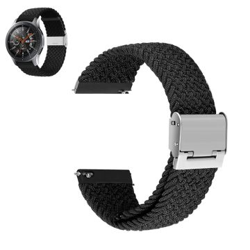 20mm Universal Elastisch Nylon Uhrenarmband - Schwarz