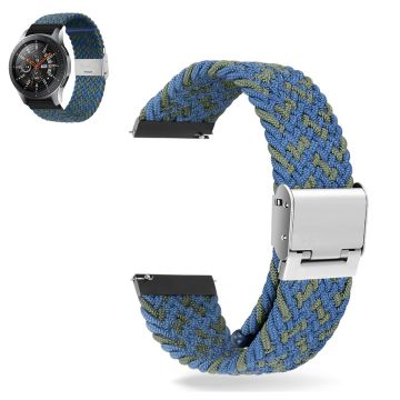 20mm Universal Elastisch Nylon Uhrenarmband - Blau / Grün Band