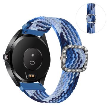 20mm Universal Nylon + Strass Schnalle Uhrenarmband - Blaubeere