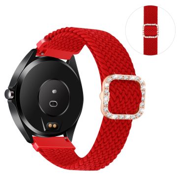 20mm Universal Nylon + Strass Schnalle Uhrenarmband - Rot