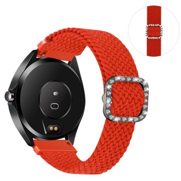 20mm Universal Nylon + Strass Schnalle Uhrenarmband - Orange Rot