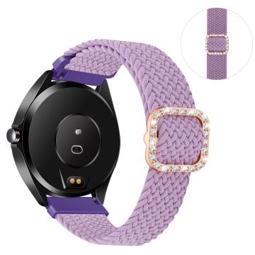 20mm Universal Nylon + Strass Schnalle Uhrenarmband - Violett