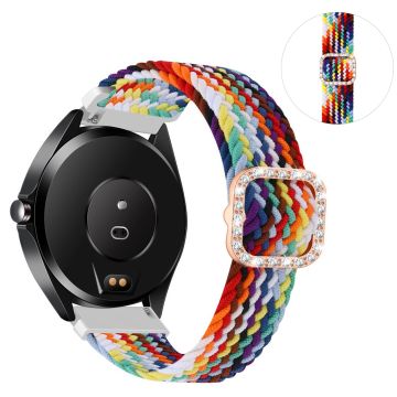 20mm Universal Nylon + Strass Schnalle Uhrenarmband - Regenboge Farbe