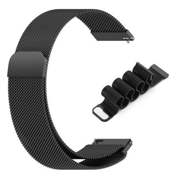 20mm Universal Einfaches Rostfrei Stahl Uhrenarmband - Schwarz