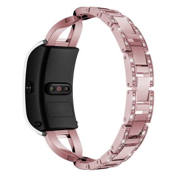 18mm Universal X-design Strass-Uhrenarmband - Pink