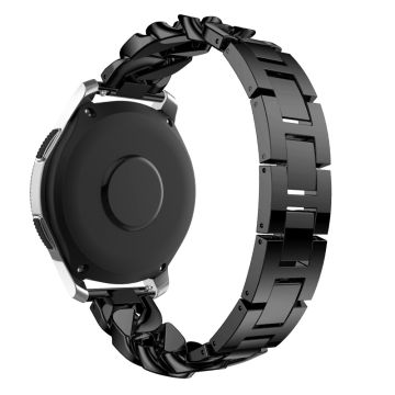 20mm Universal einreihiges Edelstahl Uhrenarmband - Schwarz