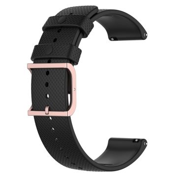 20mm Universal Dots Design Silikonarmband - Schwarz