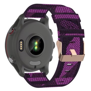 18mm Universal Nylon Uhrenarmband - Violett Gestreift