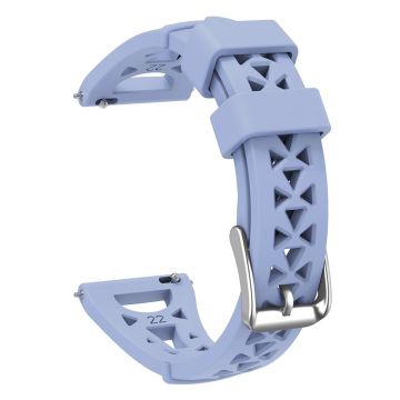 20mm Universal Tower Design Silikonarmband - Hellviolett