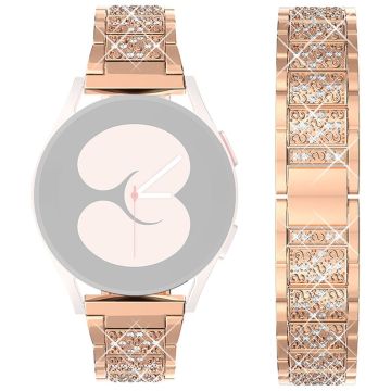 20mm Universal Strass-Dekor Uhrenarmband - Rose Gold