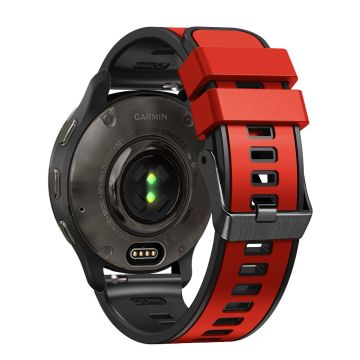 20mm Universal-Armband in zwei Farben - Rot / Schwarz