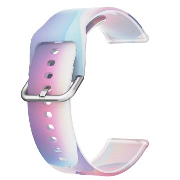 22mm Universal Silikonarmband in Regenbogenfarben - Blau Lila Bubble