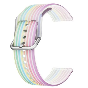 20mm Universelles Silikonarmband in Regenbogenfarben - Transparenter Regenbogen