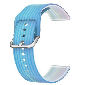 20mm Universelles Silikonarmband in Regenbogenfarben - Blauer Regenbogen