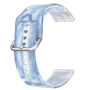 20mm Universal Silikonarmband in Regenbogenfarben - Eisblau