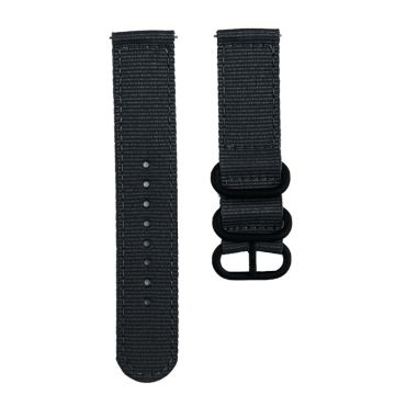 18mm Universal-Nylon-Armband - Schwarz